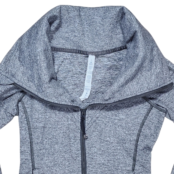 Lululemom Be Present Zip Jacket Size 2 Heathered Slate Grey Casual Athleisure - Picture 7 of 11